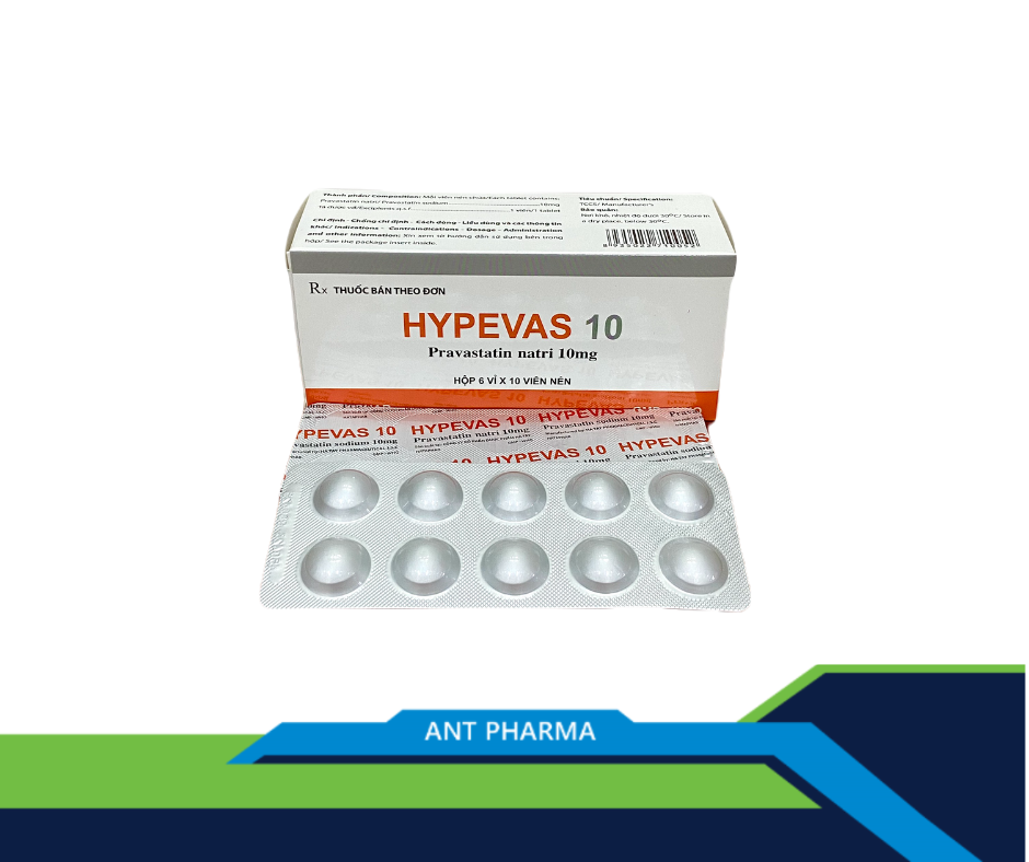 Hypevas 10 Pravastatin 10mg Hataphar (H/60v) – ANT Pharma